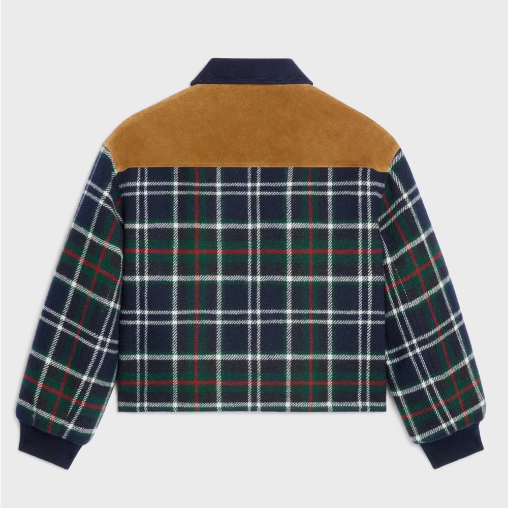 Celine Triomphe Jacket Tartan Wool - Picture 4 of 9